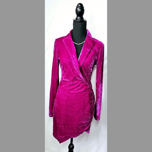 Sz 6 Purple Velour Dress - Picture 2 of 6
